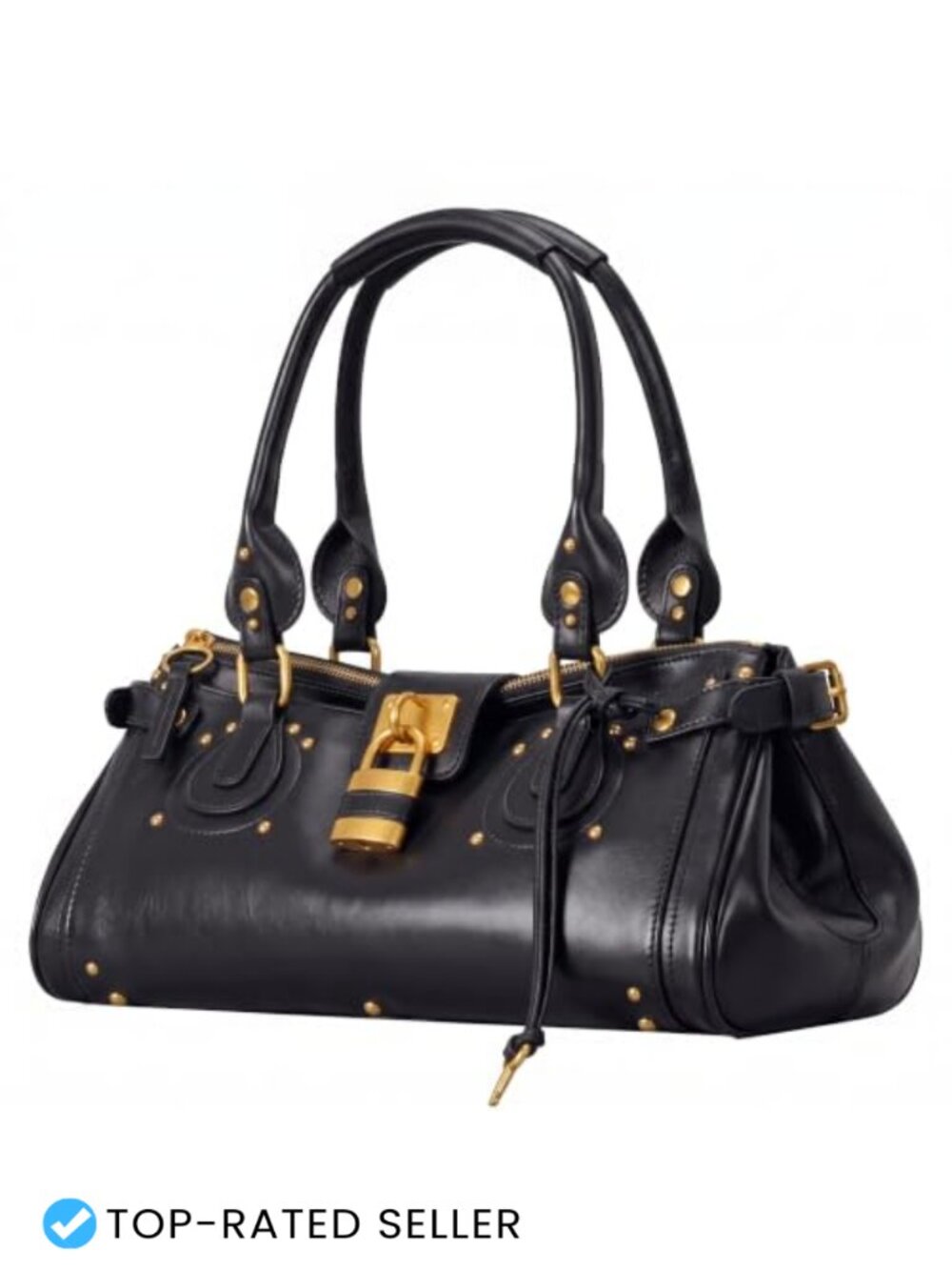 Retro Y2K Faux Leather East West Bag Satchel Underarm Shoulder Purse